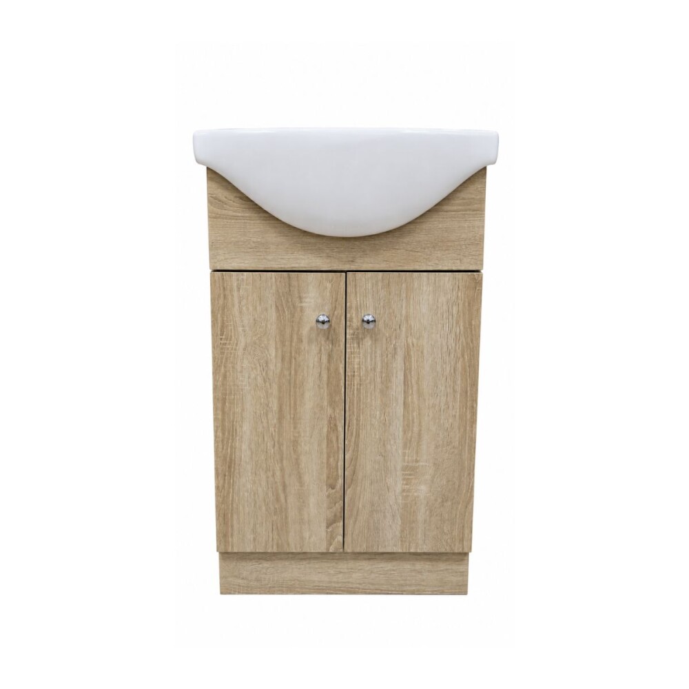 Mueble de baño de pie OAK 50 cm con bacha de Loza Mueble De Baño De Pie Oak 50 Cm Con Bacha De Loza