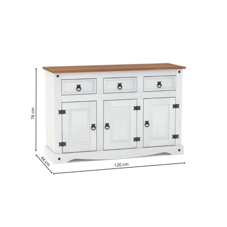 Promo Rack de Tv + Aparador Linea Naturale Blanco/Roble