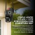 Cámara Triple Wifi Seguridad Exterior Nocturna 360 Exterior Color NEGRO