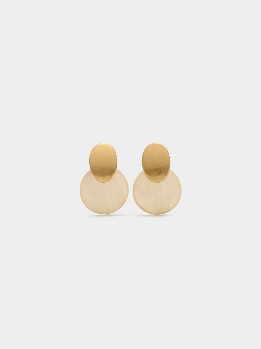 Pendientes Cortos Redondos beige