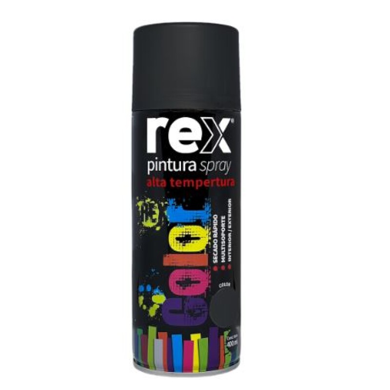 Pintura Aerosol Spray Alta Temperatura Secado Rápido Negro Pintura Aerosol Spray Alta Temperatura Secado Rápido Negro