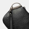 Porta Cosméticos Katy En Cuero Graneado Negro
