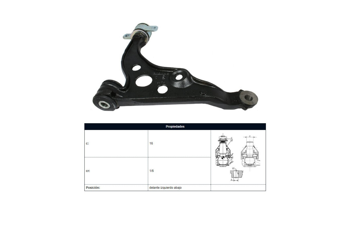Parilla De Suspension Delantera Peug Boxer 93-04 Izq Parilla De Suspension Delantera Peug Boxer 93-04 Izq