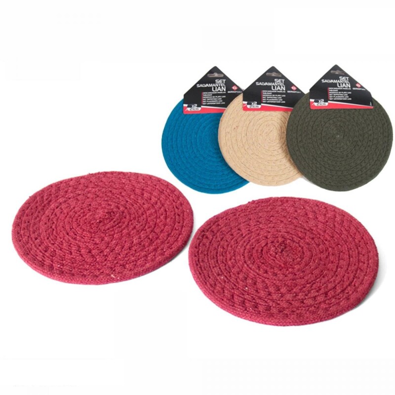 Set de 2 Salvamanteles Redondos Lian de Algodón 21 cm – Colores Surtidos GE SET SALVAMANTEL LIAN 21CMX2 - ALGODON