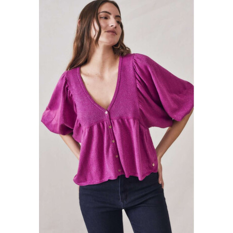 Cardigan Reversible Manga Balloon Fucsia