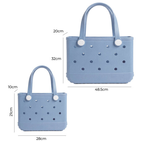 Set X2 Bolsos Carteras Compras Playera Goma +20 Pines Azul