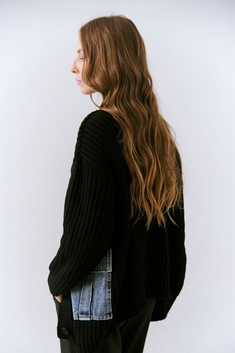 SACON POCKET JEAN NEGRO