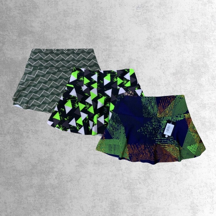 Short Pollera Tiro Alto Estampada de Lycra MOVE