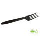 Tenedor Biodegradable x10 Unidades Negro