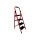 Escalera Tijera 4 Escalones De metal/plastico Rojo/Negro