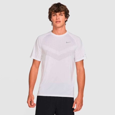 Remera Nike Dri-Fitadv Stride Manga Corta de Hombre Blanco