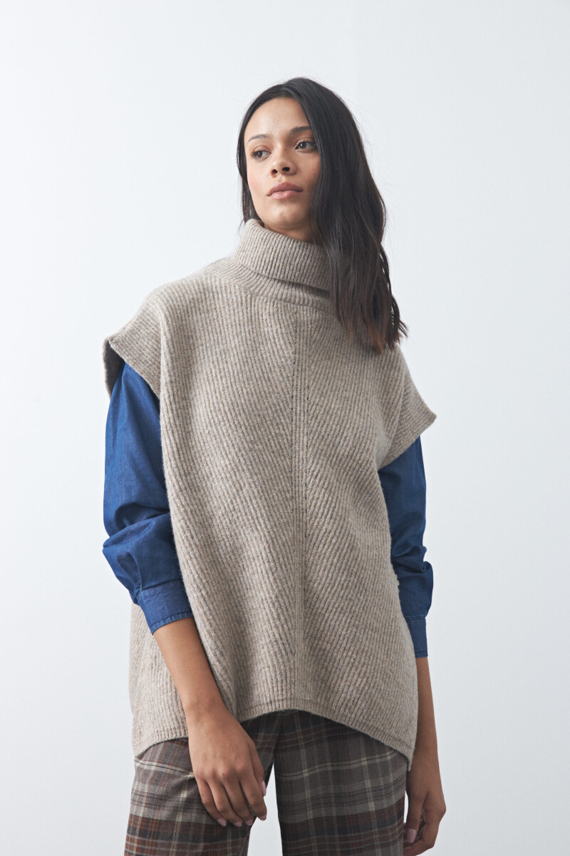 PONCHO GYROS Beige Oscuro