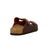 Country Sandalia Cuero Casual Dama C/dos Tiras C/hebilla Suela Baja / Marrón Marron
