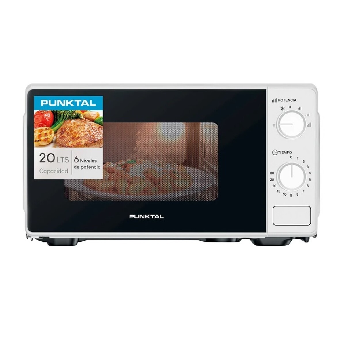 Microondas Manual Punktal Pk-2029m 700w 20l Blanco 