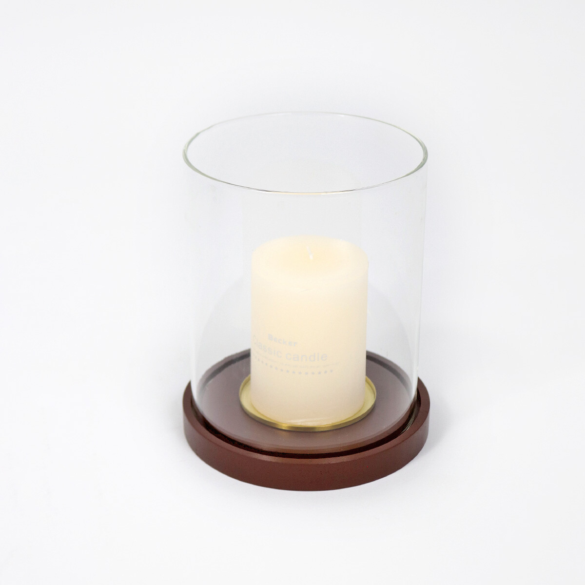 PORTA VELA VIDRIO C/VELA 16.5X18X15cm 