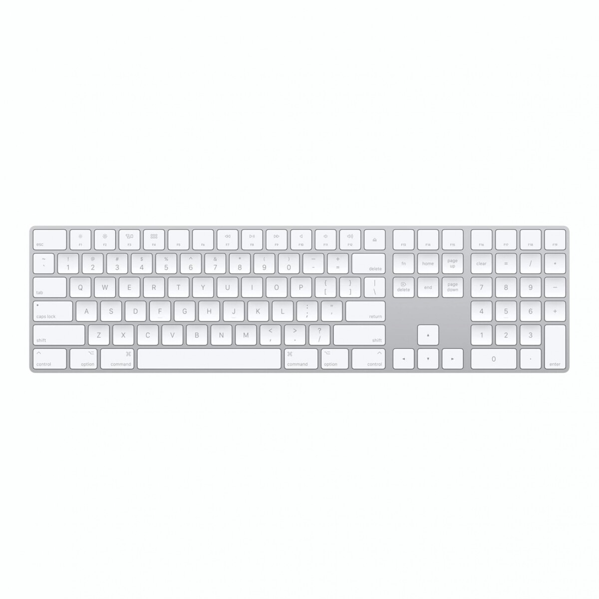 Teclado Inalámbrico APPLE Magic Keyboard Con Teclado Numérico Lightning - White 