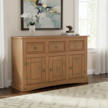 Aparador Lumax 3 Puertas 3 cajones Madera maciza Aparador Lumax 3 Puertas 3 cajones Madera maciza