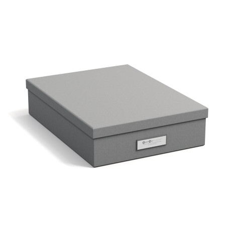 CAJA ORG C/TAPA PAPEL GRIS OSKAR