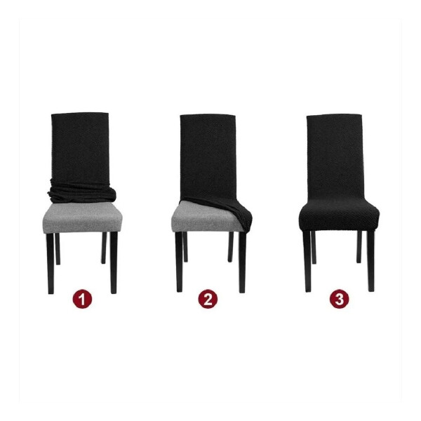 Funda Cubre Sillas Universal Comedor Elastizada Lavable X2 Variante Color Blanco