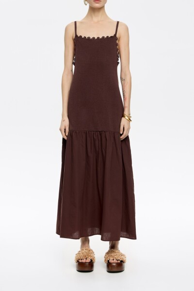 VESTIDO LARGO Marron