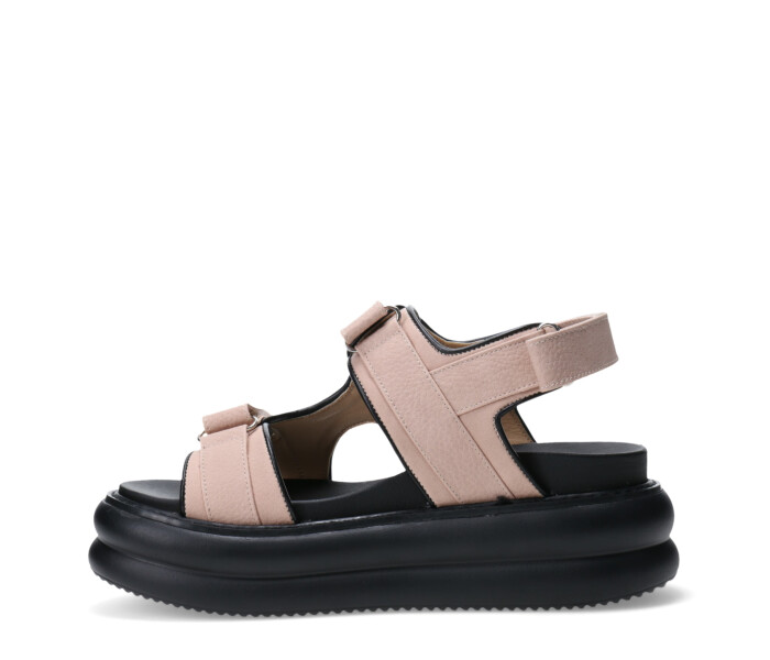 Sandalia MANAROLA con tiras con velcro Nude