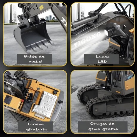 Juguete Excavadora A Control Remoto Bateria Recargable 2.4g Juguete Excavadora A Control Remoto Bateria Recargable 2.4g