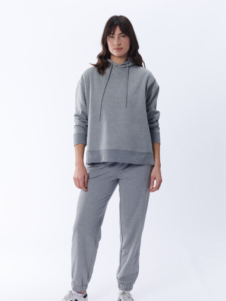 Pantalón Jogger Deportivo Gris Melange