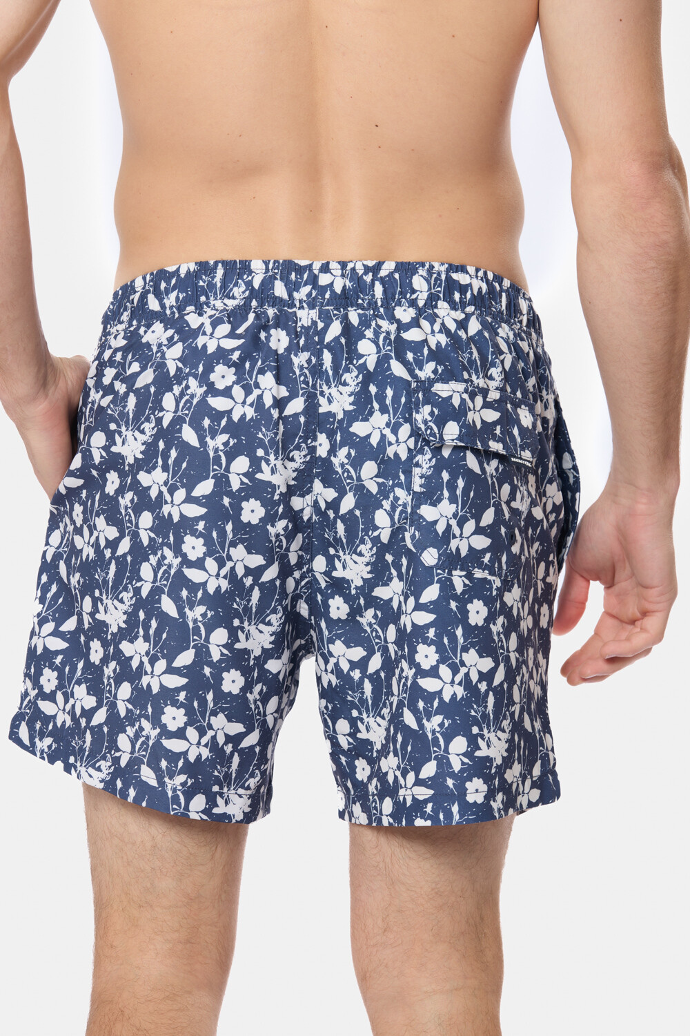 SHORT DE BAÑO ESTAMPADO Azul