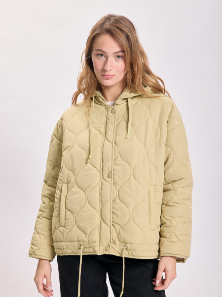 Campera capitoneada Verde