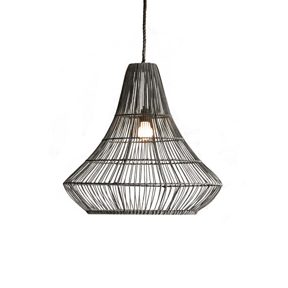LAMPARA DE TECHO RATTAN NEGRO CAIRO