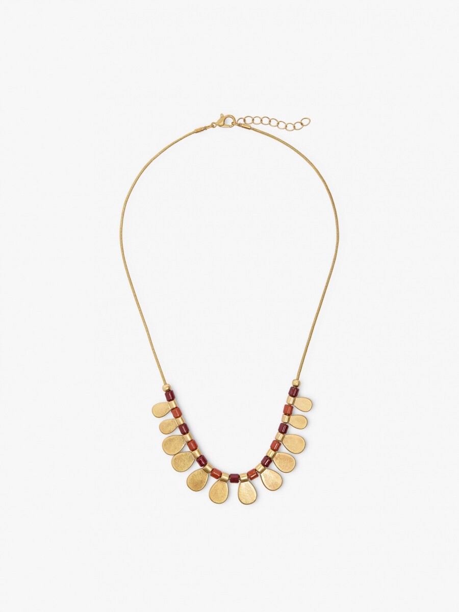 Collar Con Cuentas Y Medallas multicolor
