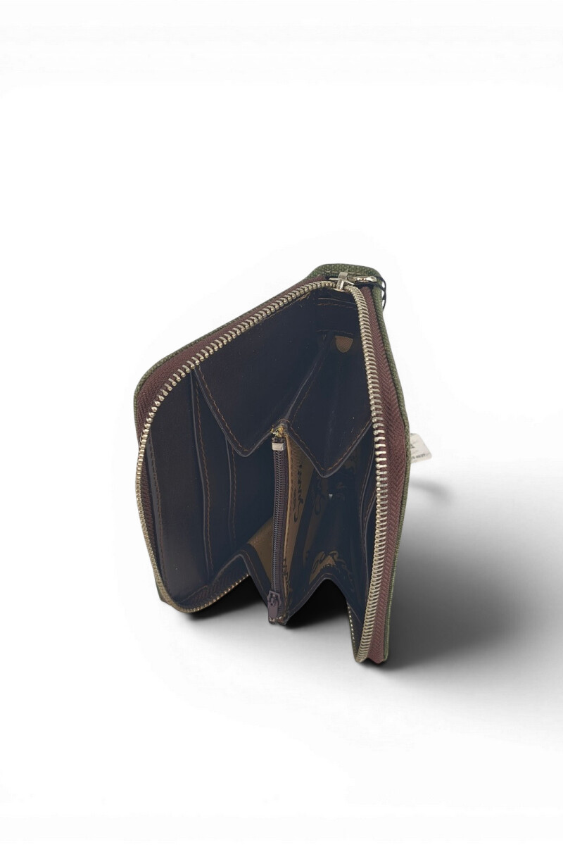 Monedero con cierre interior Camel