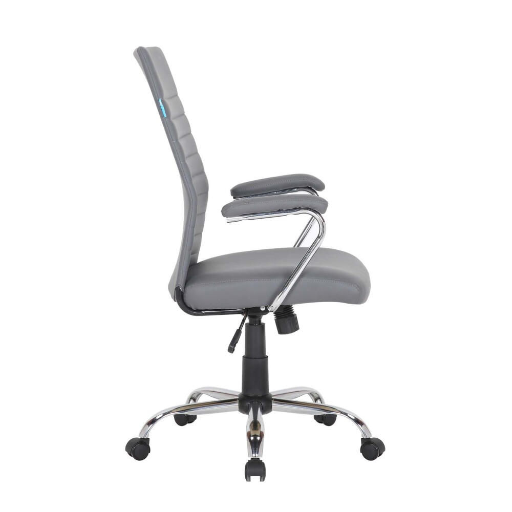 SILLA DE ESCRITORIO MALLA-Y-METAL GRIS D-218