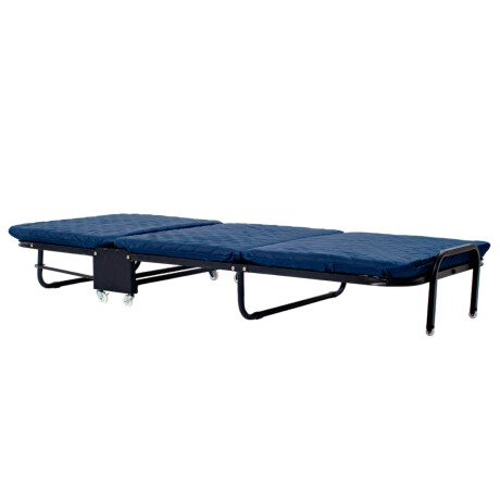 Catre Cama Plegable 180x75cm Acolchonado P/camping Azul