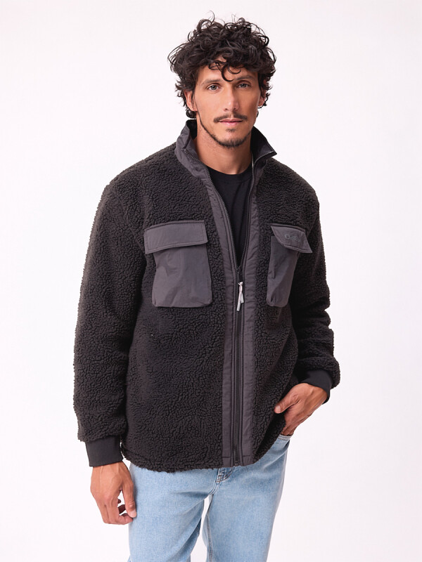 CAMPERA OLEGAR ( SHERPA) RUSTY Gris Oscuro