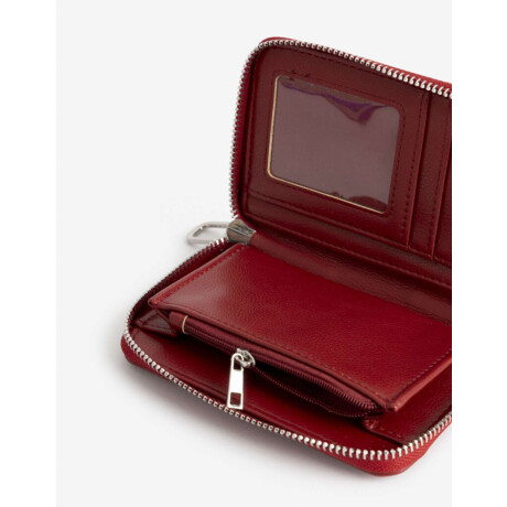 Billetera Zip Round Rojo Burdeaux