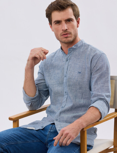 CAMISA LINO CUELLO MAO Denim