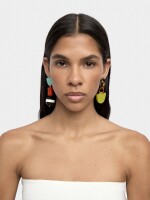 Pendientes Largos Asimétricos multicolor