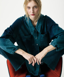Camisa Cisne Denim Washed Green