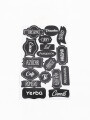 STICKERS PARA FRASCOS COCINA PACK X2 NEGRO