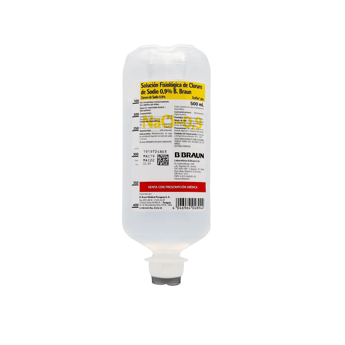 SUERO FISIOL. 0, 9% ECO BRAUN FR. 500 ML 