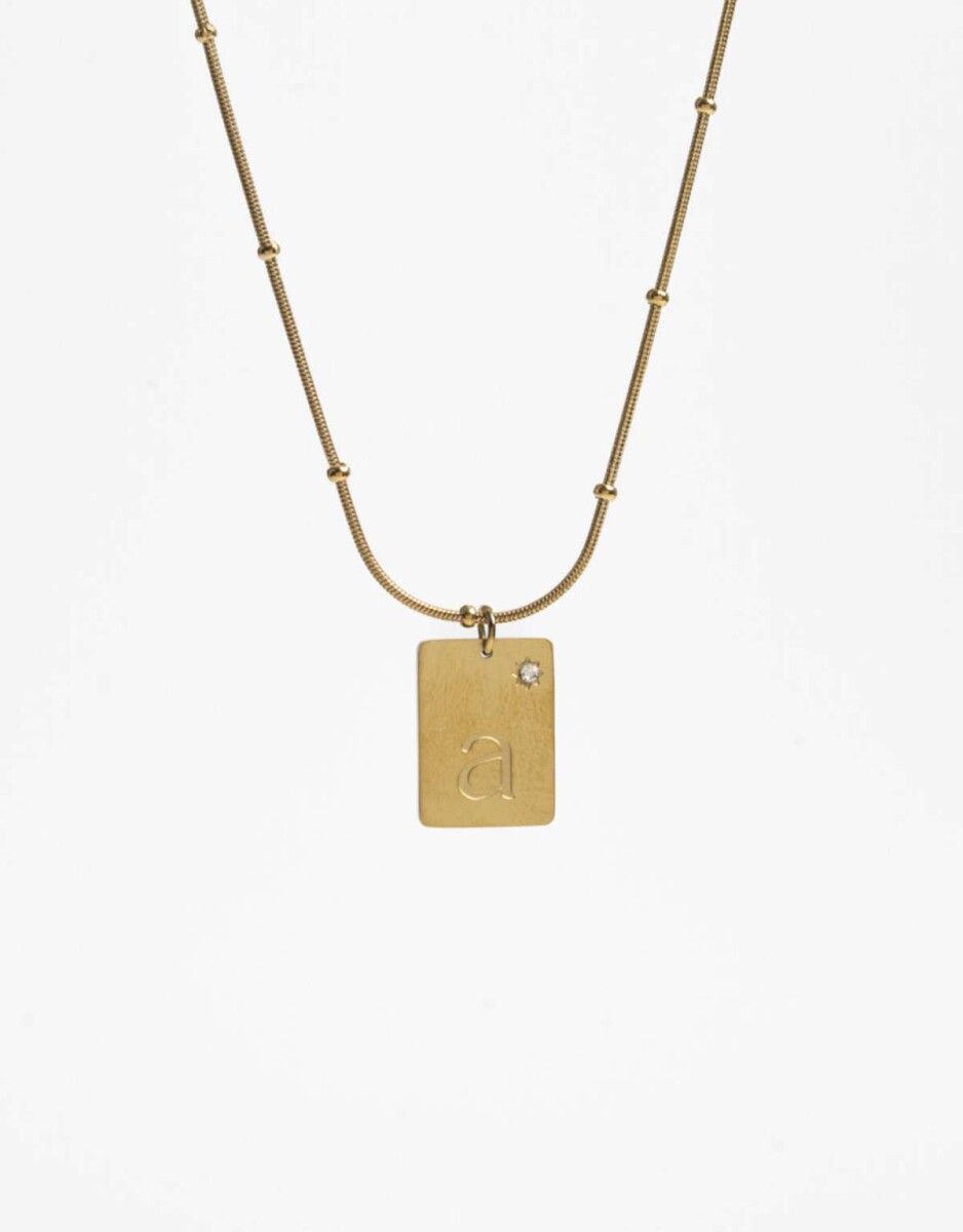 Cadena Corta Dije ''a'' Acero - Dorado 