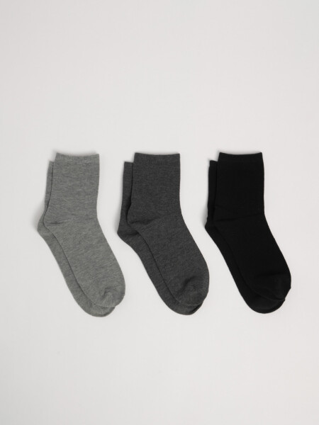 Pack x 3 media caña Gris