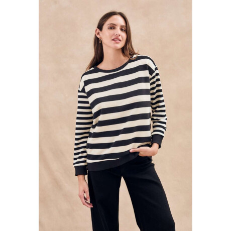 Sweater Rayado Multi Negro