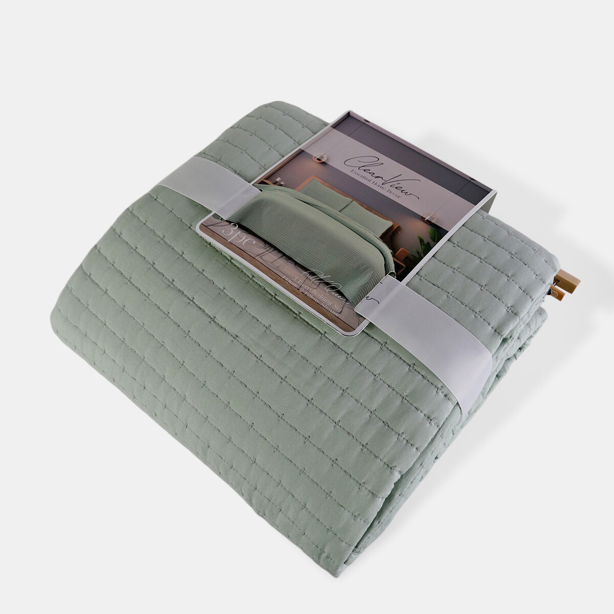 JGO CUBRE CAMA VERDE FULL/QUEEN 224X224CM 3PZAS 