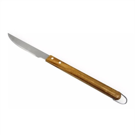 Cuchillo Para Asado Parrilla De Acero Inoxidable Y Madera Natural