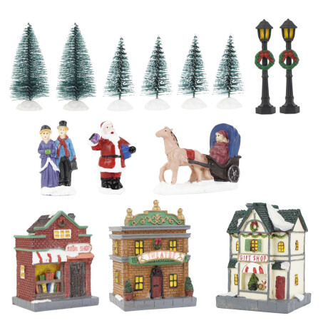 Set pueblo navideño 14 piezas Set pueblo navideño 14 piezas