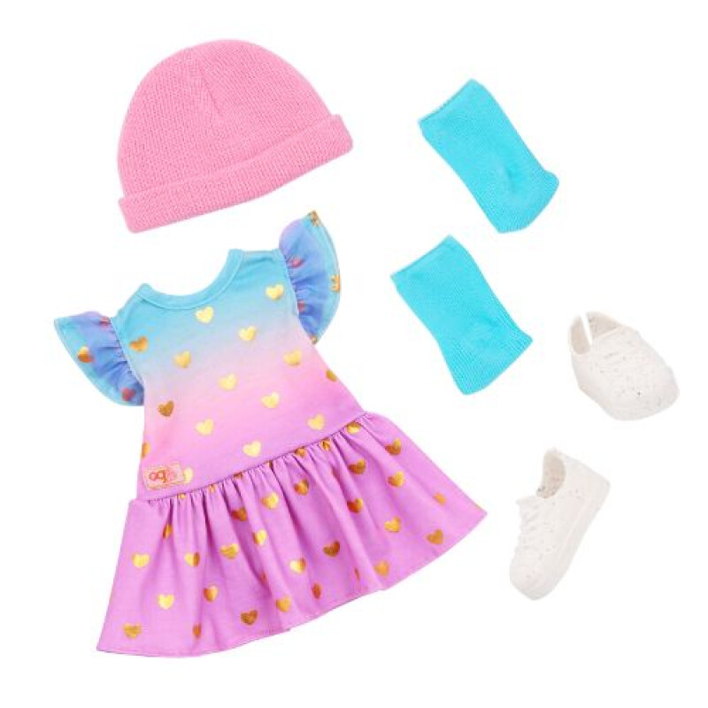 SET ROPA - VESTIDO c/CORAZONES - Our Generation Set Ropa - Vestido C/corazones - Our Generation