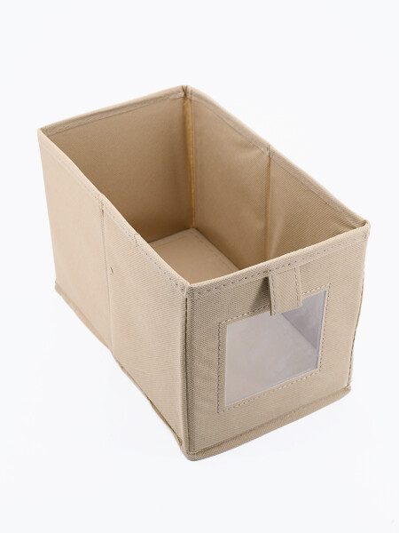 CAJA ORGANIZADORA CON VISOR BEIGE