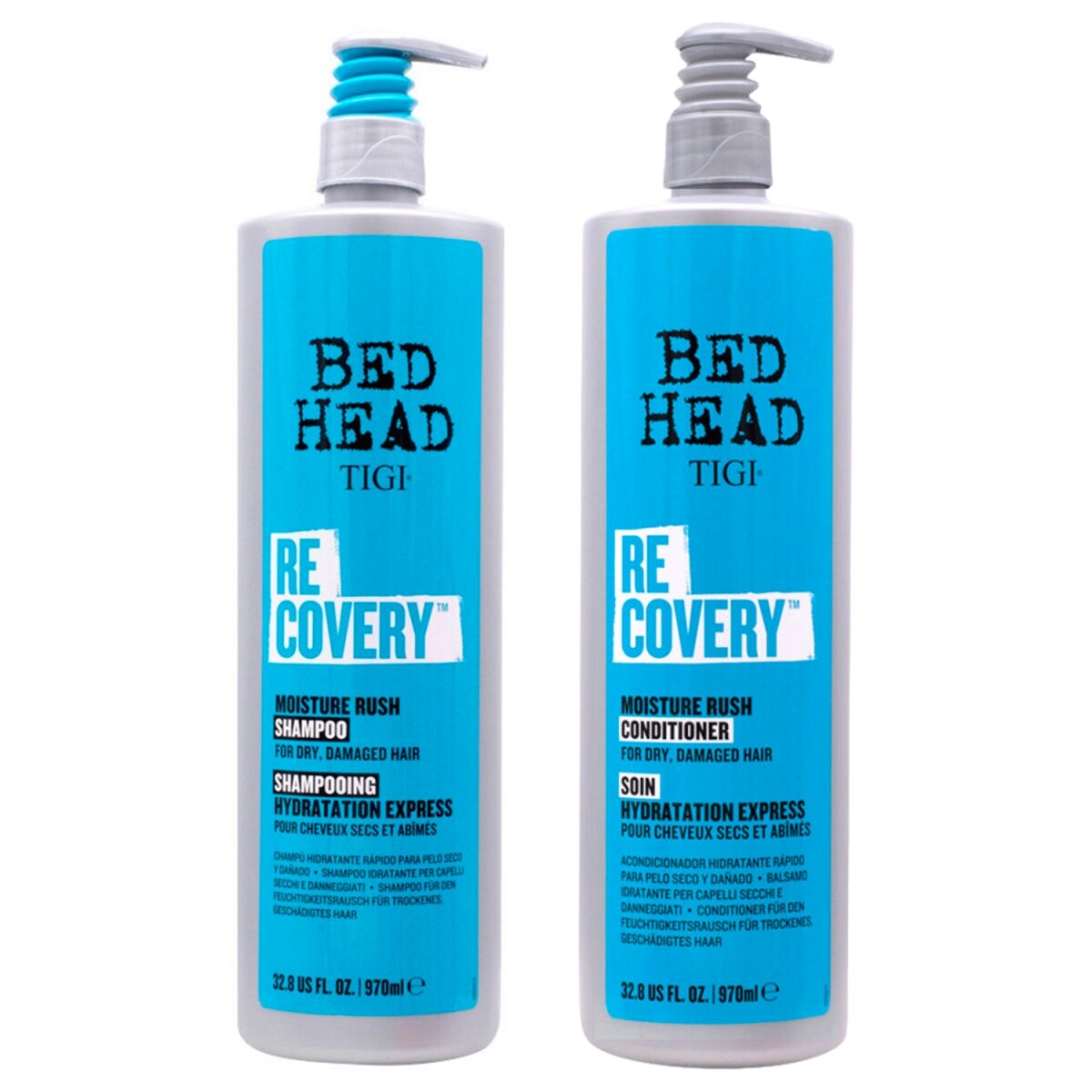 Combo Shampoo y Acondicionador Hidratante Tigi Bed Head Recovery 970ml c/u 